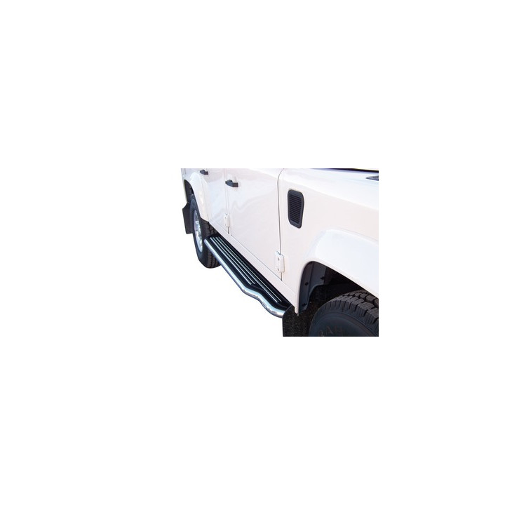 Praguri Laterale, Misutonida 4x4 Long Sidesteps, Culoare Argintiu, Land Rover Defender - EDK.ro