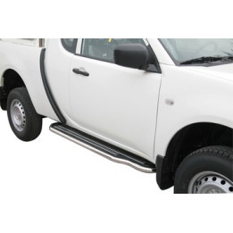 Side Steps, Misutonida 4x4 Long Sidesteps, Color Silver, Mitsubishi L200 2010 - 2015 - EDK.ro