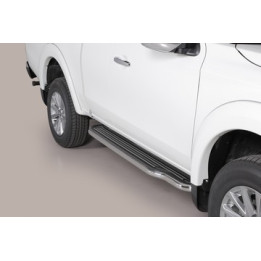 Side Steps, Misutonida 4x4 Long Sidesteps, Color Silver, Mitsubishi L200 2015 - 2018 - EDK.ro