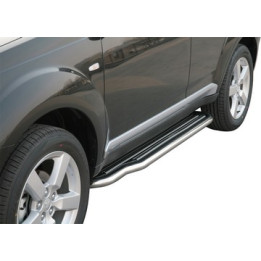Side Steps, Misutonida 4x4 Long Sidesteps, Color Silver, Mitsubishi Outlander 2007 - 2009 - EDK.ro