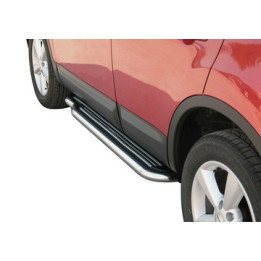Side Steps, Misutonida 4x4 Long Sidesteps, Color Silver, Nissan Qashqai 2007 - 2010 - EDK.ro
