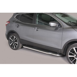 Side Steps, Misutonida 4x4 Long Sidesteps, Color Silver, Nissan Qashqai 2014 - 2016 - EDK.ro