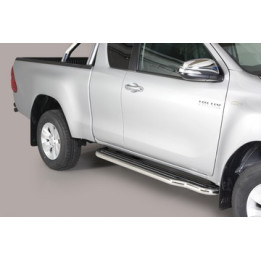 Side Steps, Misutonida 4x4 Long Sidesteps, Color Silver, Toyota Hilux 2016 - Present - EDK.ro