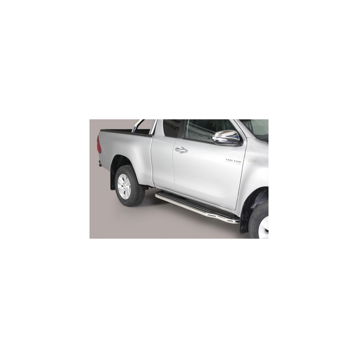 Praguri Laterale, Misutonida 4x4 Long Sidesteps, Culoare Argintiu, Toyota Hilux 2016 - Prezent - EDK.ro