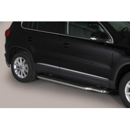 Side Steps, Misutonida 4x4 Long Sidesteps, Color Black, Volkswagen Tiguan 2011 - 2015 - EDK.ro