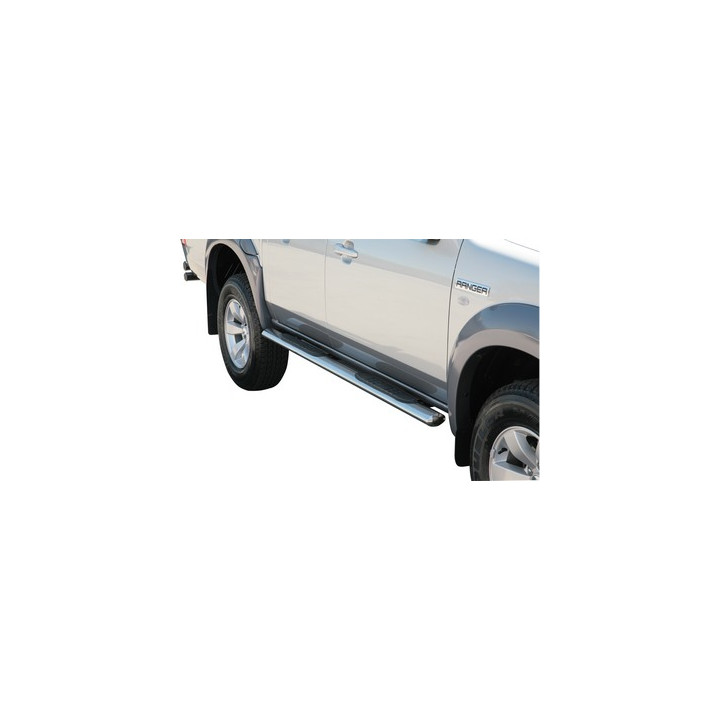 Praguri Laterale, Misutonida 4x4 Oval Grand Pedana, Culoare Argintiu, Ford Ranger 2007 - 2009 - EDK.ro