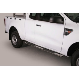 Praguri Laterale, Misutonida 4x4 Oval Grand Pedana, Culoare Argintiu, Ford Ranger 2012 - Prezent - EDK.ro