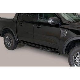 Praguri Laterale, Misutonida 4x4 Oval Grand Pedana, Culoare Negru, Ford Ranger 2019 - 2022 - EDK.ro