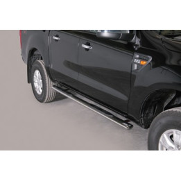 Praguri Laterale, Misutonida 4x4 Oval Grand Pedana, Culoare Argintiu, Ford Ranger 2023 - Prezent - EDK.ro