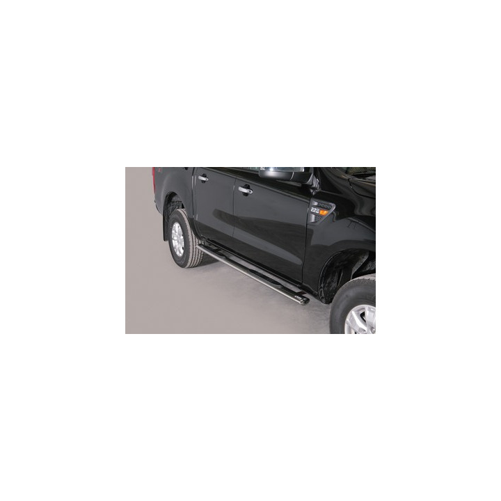 Side Steps, Misutonida 4x4 Oval Grand Pedana, Color Silver, Ford Ranger 2023 - Present - EDK.ro