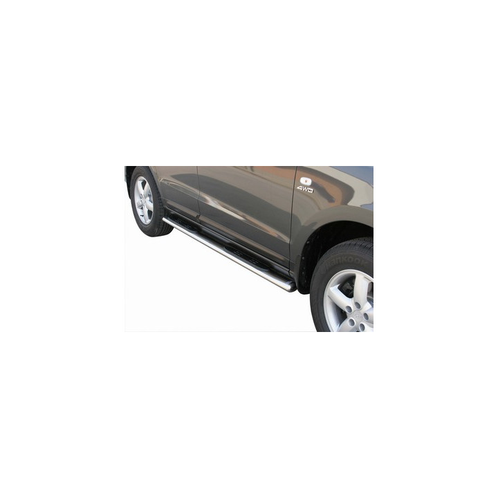 Praguri Laterale, Misutonida 4x4 Oval Grand Pedana, Culoare Argintiu, Hyundai Santa Fe - EDK.ro