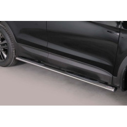 Praguri Laterale, Misutonida 4x4 Oval Grand Pedana, Culoare Argintiu, Hyundai Santa Fe - EDK.ro