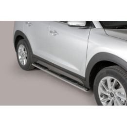 Side Steps, Misutonida 4x4 Oval Grand Step, Color Silver, Hyundai Tucson - EDK.ro