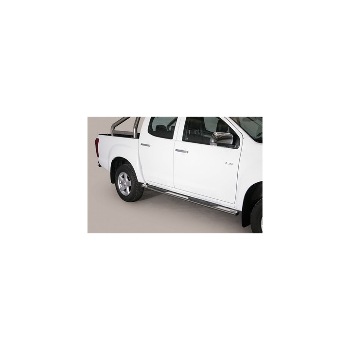 Praguri Laterale, Misutonida 4x4 Oval Grand Pedana, Culoare Argintiu, Isuzu D-Max 2012 - 2019 - EDK.ro