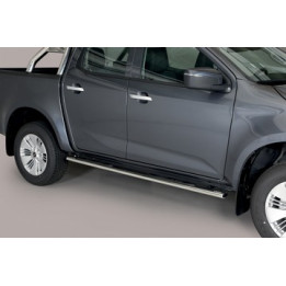 Side Steps, Misutonida 4x4 Oval Grand Pedana, Color Silver, Isuzu D-Max 2020 - 2023 - EDK.ro