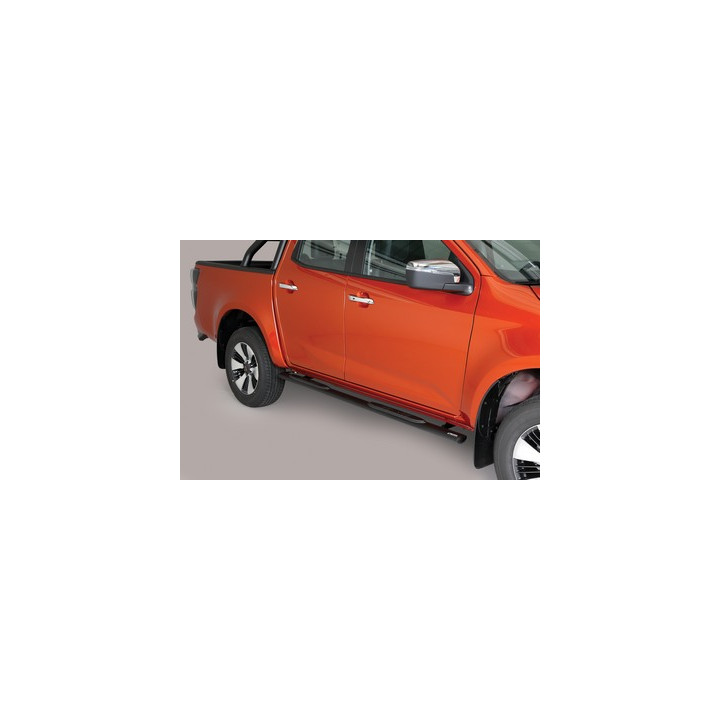 Praguri Laterale, Misutonida 4x4 Oval Grand Pedana, Culoare Negru, Isuzu D-Max 2020 - 2023 - EDK.ro