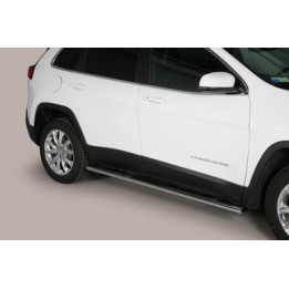 Praguri Laterale, Misutonida 4x4 Oval Grand Pedana, Culoare Argintiu, Jeep Cherokee 2014 - Prezent - EDK.ro