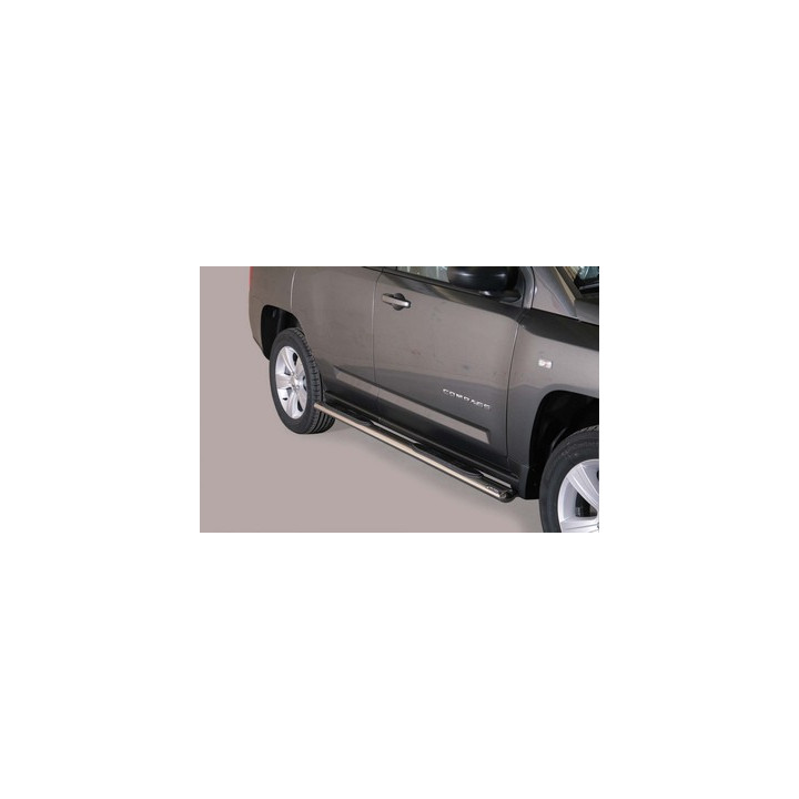 Side Steps, Misutonida 4x4 Oval Grand Footboard, Color Silver, Jeep Compass - EDK.ro