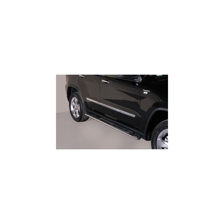 Praguri Laterale, Misutonida 4x4 Oval Grand Pedana, Culoare Argintiu, Jeep Grand Cherokee 2011 - 2014 - EDK.ro