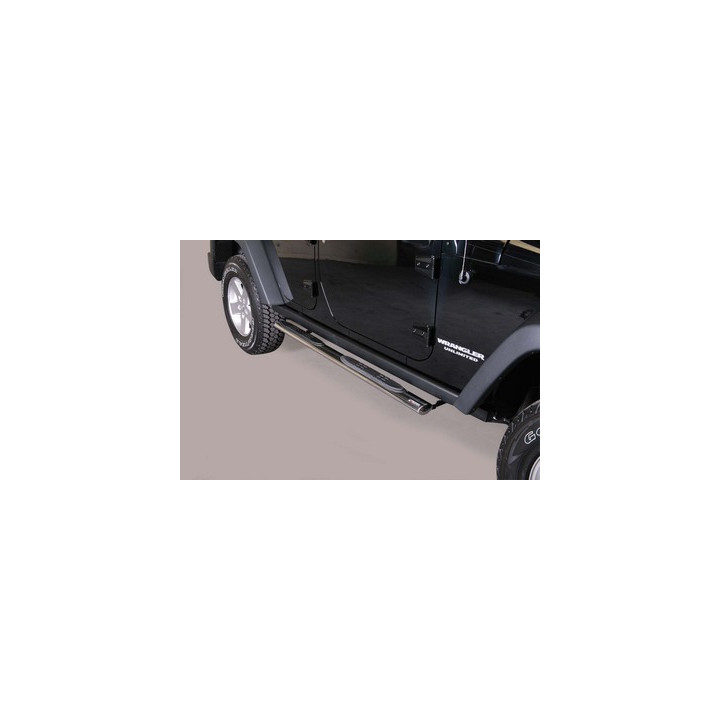 Praguri Laterale, Misutonida 4x4 Oval Grand Pedana, Culoare Argintiu, Jeep Wrangler 2011 - Prezent - EDK.ro