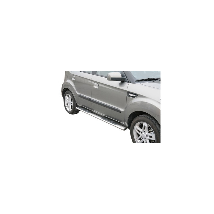 Praguri Laterale, Misutonida 4x4 Oval Grand Pedana, Culoare Argintiu, Kia Soul 2009 - 2013 - EDK.ro