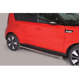 Side Steps, Misutonida 4x4 Oval Grand Pedana, Color Silver, Kia Soul 2014 - Present - EDK.ro