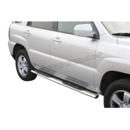 Praguri Laterale, Misutonida 4x4 Oval Grand Pedana, Culoare Argintiu, Kia Sportage 2004 - 2008 - EDK.ro