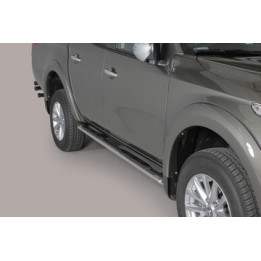 Side Steps, Misutonida 4x4 Oval Grand Pedana, Color Silver, Mitsubishi L200 2015 - 2018 - EDK.ro