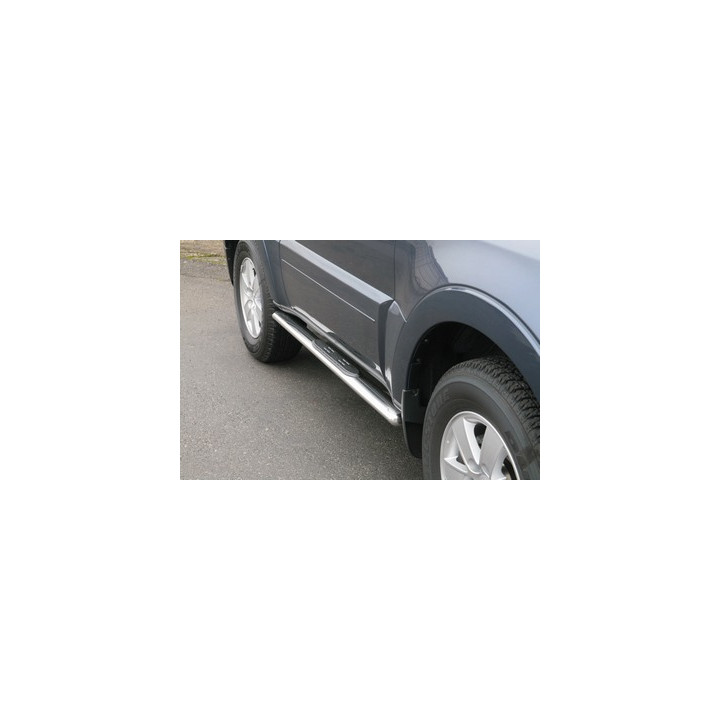 Side Steps, Misutonida 4x4 Oval Grand Pedana, Color Silver, Mitsubishi Pajero 2007 - 2014 - EDK.ro