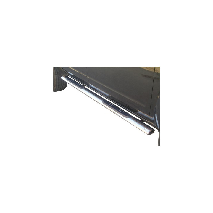 Side Steps, Misutonida 4x4 Oval Grand Step, Color Silver, Nissan Navara 2005 - 2010 - EDK.ro