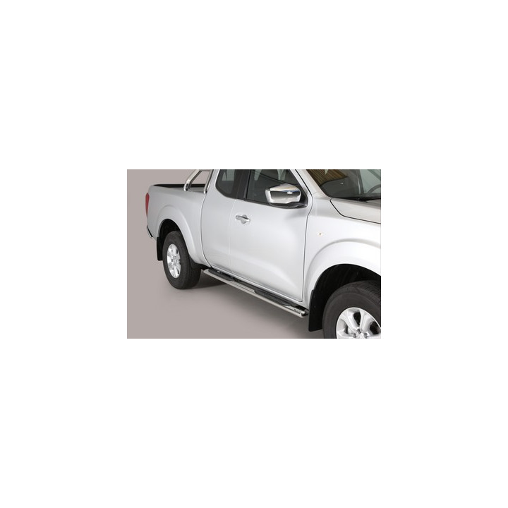 Praguri Laterale, Misutonida 4x4 Oval Grand Pedana, Culoare Argintiu, Nissan Navara 2016 - Prezent - EDK.ro