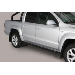 Side Steps, Misutonida 4x4 Oval Grand Pedana, Color Black, Volkswagen Amarok 2010 - 2022 - EDK.ro
