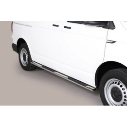 Side Steps, Misutonida 4x4 Oval Grand Pedana, Color Silver, Volkswagen Transporter T6 2015 - 2018 - EDK.ro