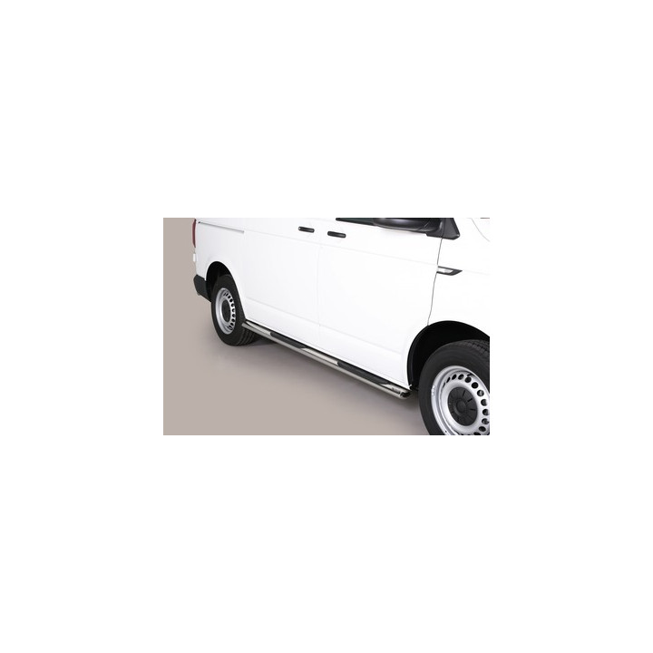 Side Steps, Misutonida 4x4 Oval Grand Pedana, Color Silver, Volkswagen Transporter T6 2015 - 2018 - EDK.ro