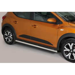Side Steps, Misutonida 4x4 Short Sidesteps, Color Silver, Dacia Sandero Stepway - EDK.ro
