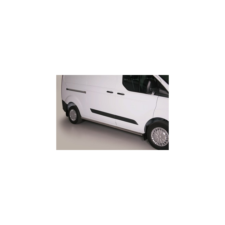 Side Steps, Misutonida 4x4 Short Sidesteps, Color Silver, Ford Transit Custom 2018 - 2023 - EDK.ro
