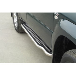 Side Steps, Misutonida 4x4 Short Sidesteps, Color Black, Mitsubishi Pajero 2003 - 2006 - EDK.ro