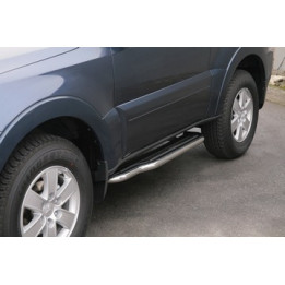 Side Steps, Misutonida 4x4 Short Sidesteps, Color Silver, Mitsubishi Pajero 2015 - 2021 - EDK.ro