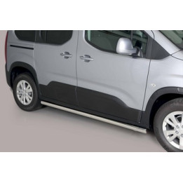 Side Steps, Misutonida 4x4 Short Sidesteps, Color Silver, Peugeot Rifter 2018 - Present - EDK.ro