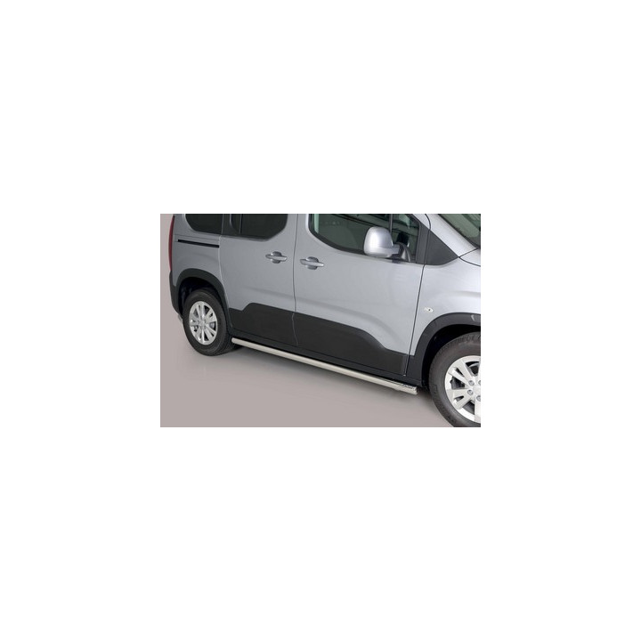 Side Steps, Misutonida 4x4 Short Sidesteps, Color Silver, Peugeot Rifter 2018 - Present - EDK.ro