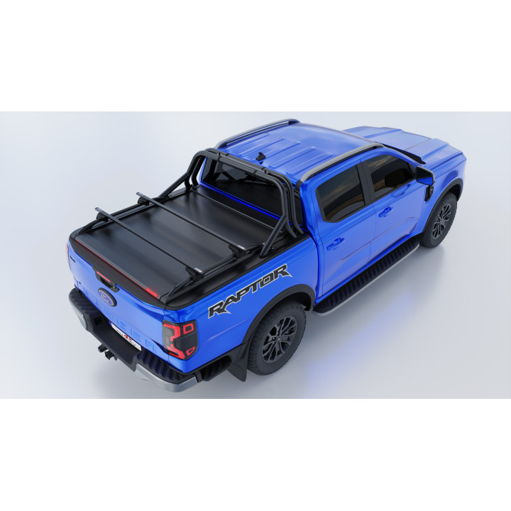 Manual Roll Top Tonneau Bed Cover, Tessera 4x4 Roll+, Ford Ranger Raptor Double Cab 2023 - Present - EDK.ro