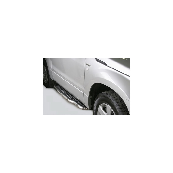 Side Steps, Misutonida 4x4 Short Sidesteps, Color Silver, Suzuki Grand Vitara 2005 - 2008 - EDK.ro
