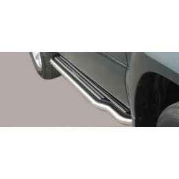 Side Steps, Misutonida 4x4 Short Sidesteps, Color Silver, Toyota Land Cruiser 120 2003 - 2008 - EDK.ro