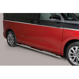 Side Steps, Misutonida 4x4 Door Sills, Color Silver, Volkswagen Transporter T7 - EDK.ro