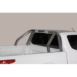 Stainless Steel Rollbar, Misutonida 4x4 Mark, Silver Color, Mitsubishi L200 2015 - 2018 - EDK.ro