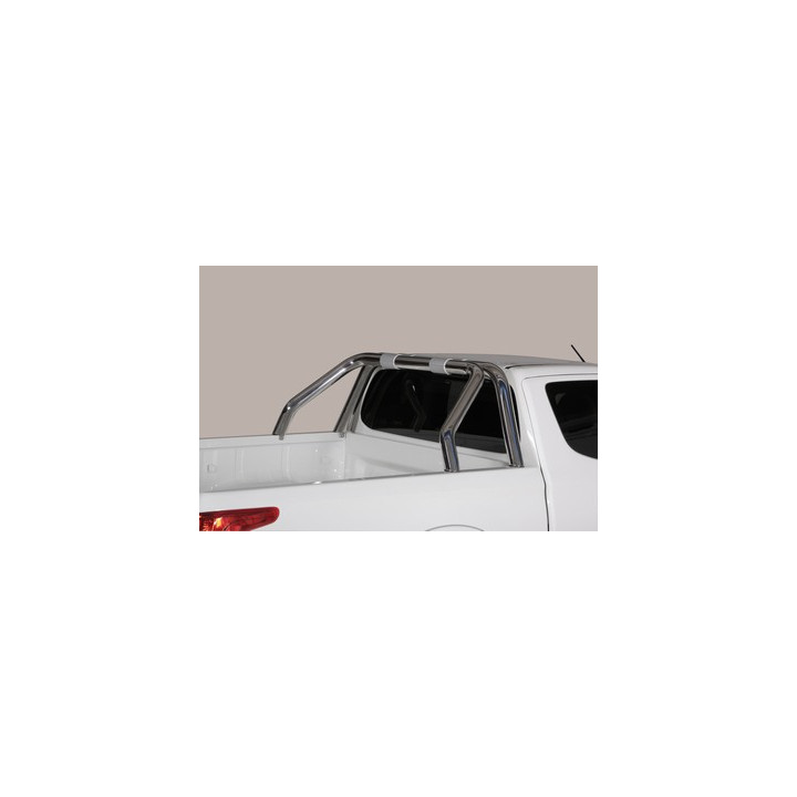 Stainless Steel Rollbar, Misutonida 4x4 Mark, Silver Color, Mitsubishi L200 2015 - 2018 - EDK.ro