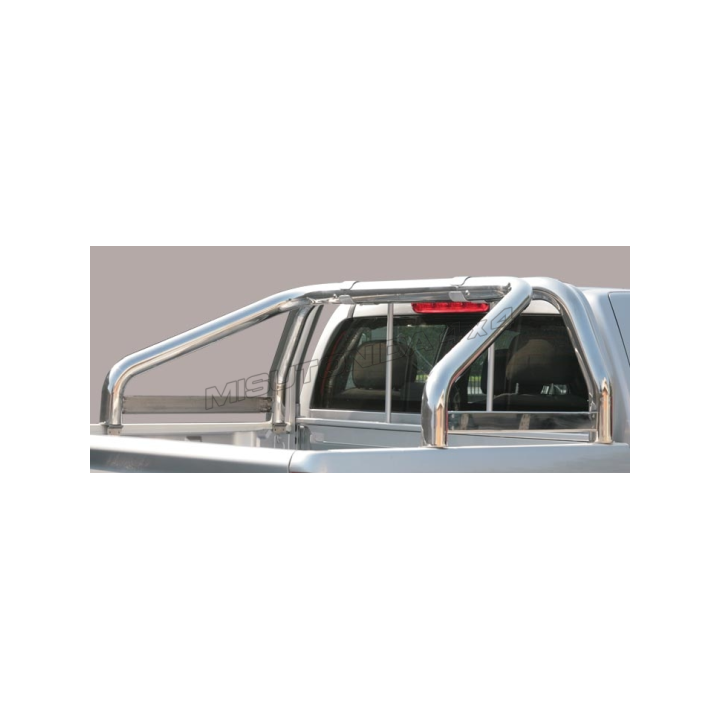 Stainless Steel Rollbar, Misutonida 4x4 Mark, Silver Color, Nissan Navara 2002 - 2005 - EDK.ro