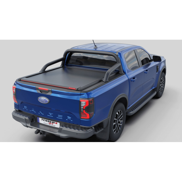 Manual Roll Top Tonneau Bed Cover, Tessera 4x4 Roll+, Ford Ranger XLT Double Cab 2023 - Present - EDK.ro