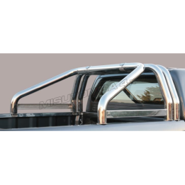 Stainless Steel Rollbar, Misutonida 4x4 Mark, Silver Color, Nissan Navara 2005 - 2010 - EDK.ro