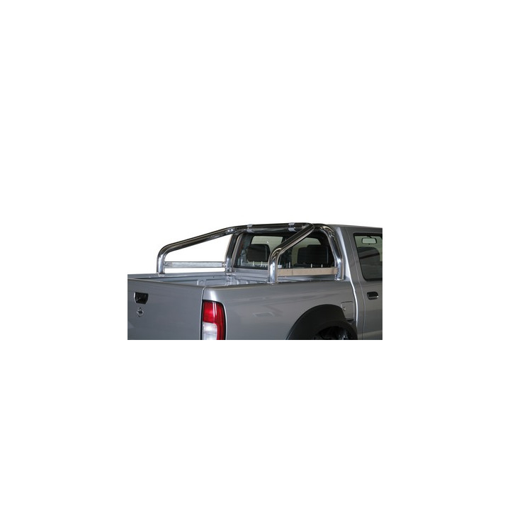 Stainless Steel Rollbar, Misutonida 4x4 Mark, Silver Color, Nissan Navara 2009 - 2015 - EDK.ro